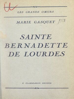 cover image of Sainte Bernadette de Lourdes